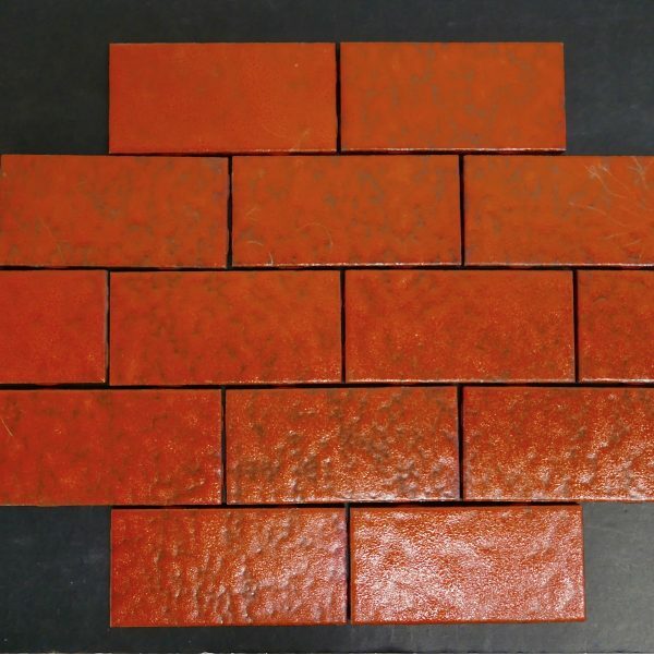 Vintage Subway Tile Mottled Orange
