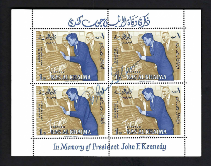 John Glenn signed stamp Mercury Astronaut Steve Zarelli Authenticated