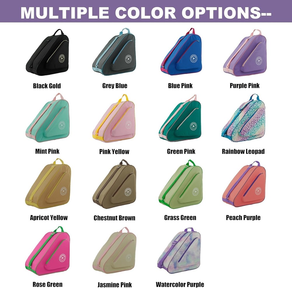 Waterproof Skate Bag for Ice, Inline & Roller Skates – Multiple Colors