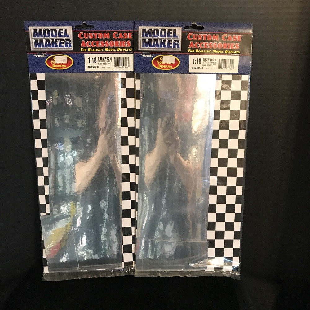 MODEL MAKER 9306 2 SETS OF “SHOWROOM” SCENERY PANEL & BASE INSERT-1:18-NEW