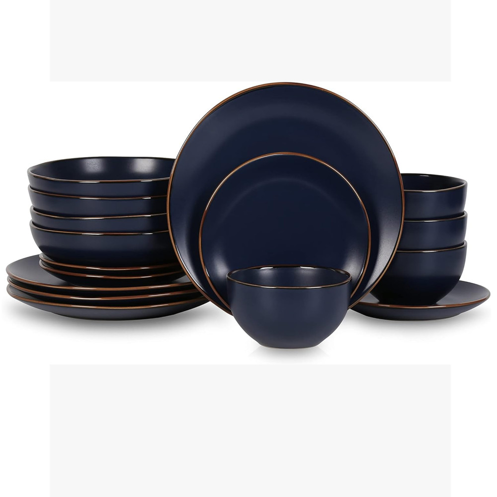 STONE LAIN Stoneware Dinnerware Set Brasa 16-Piece Dinnerware Set Stoneware,