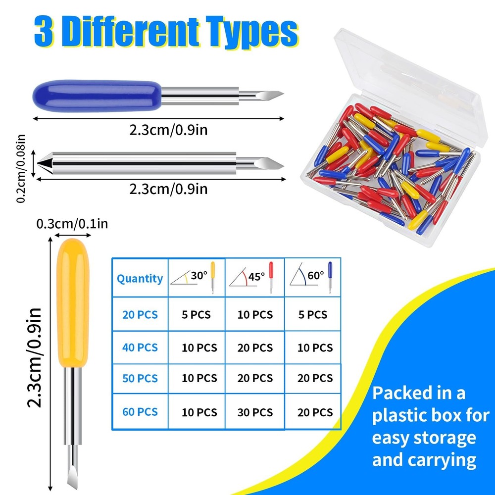 40 PCS Replacement Cutting Blades, Fine Point Blade Compatible with Explore A...