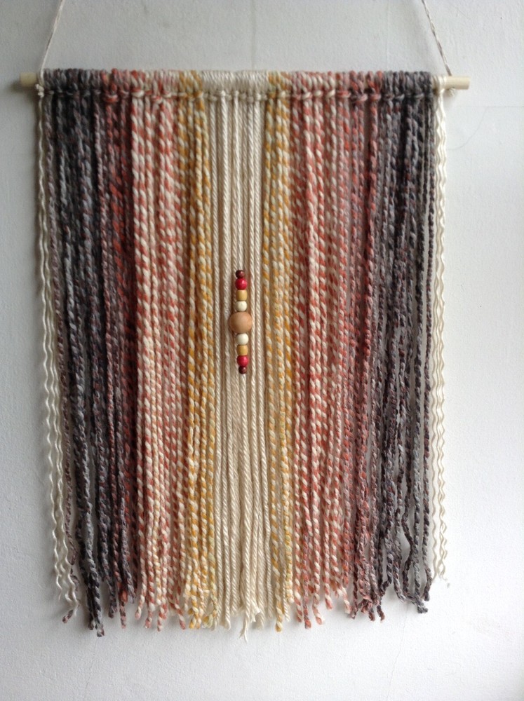 boho yarn  wall hanging  Home Decore  handmade .