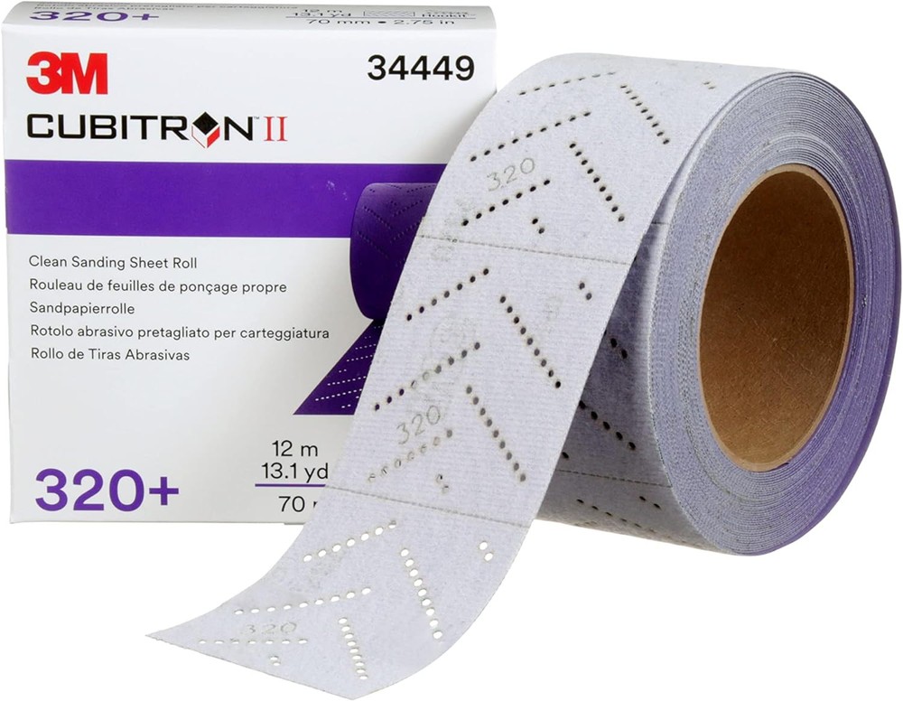 3M 34449 Cubitron II Hookit Clean Sanding Sheet Roll 320 grit