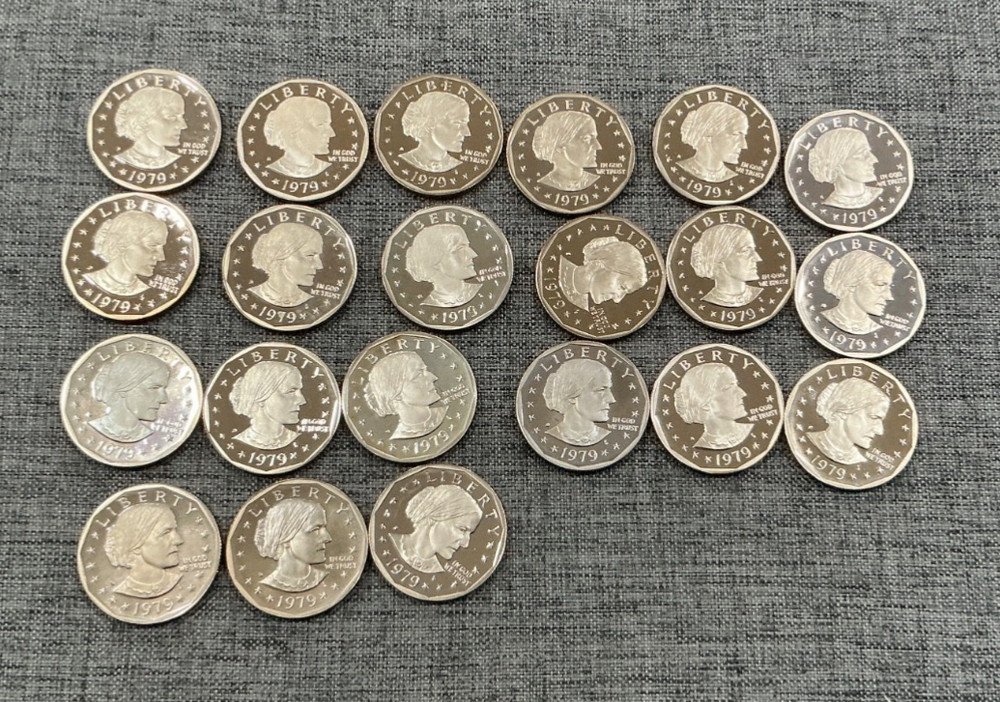 1979 Type I Susan B Anthony Dollar PROOF partial roll (18)