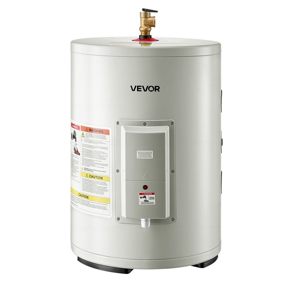 VEVOR 12 Gal Electric Tank Hot Water Heater 1600W 120V Point of Use T&P Valve