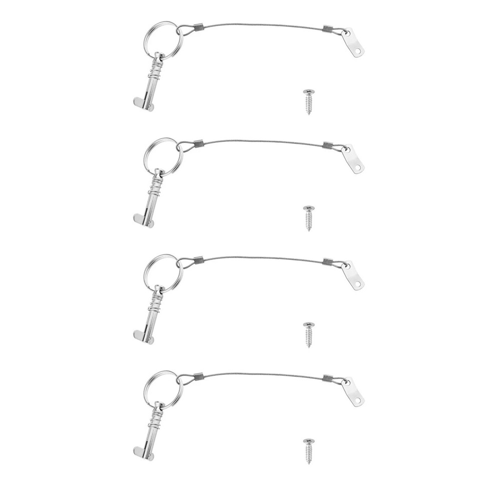 Spring Loaded Quick Release Pin Set 4PCS for Marine Deck Hinge Support Poles