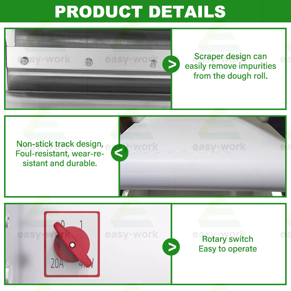 Automatic Electric Dough Pressing Circulating Sheeter Roller Dough Press Machine