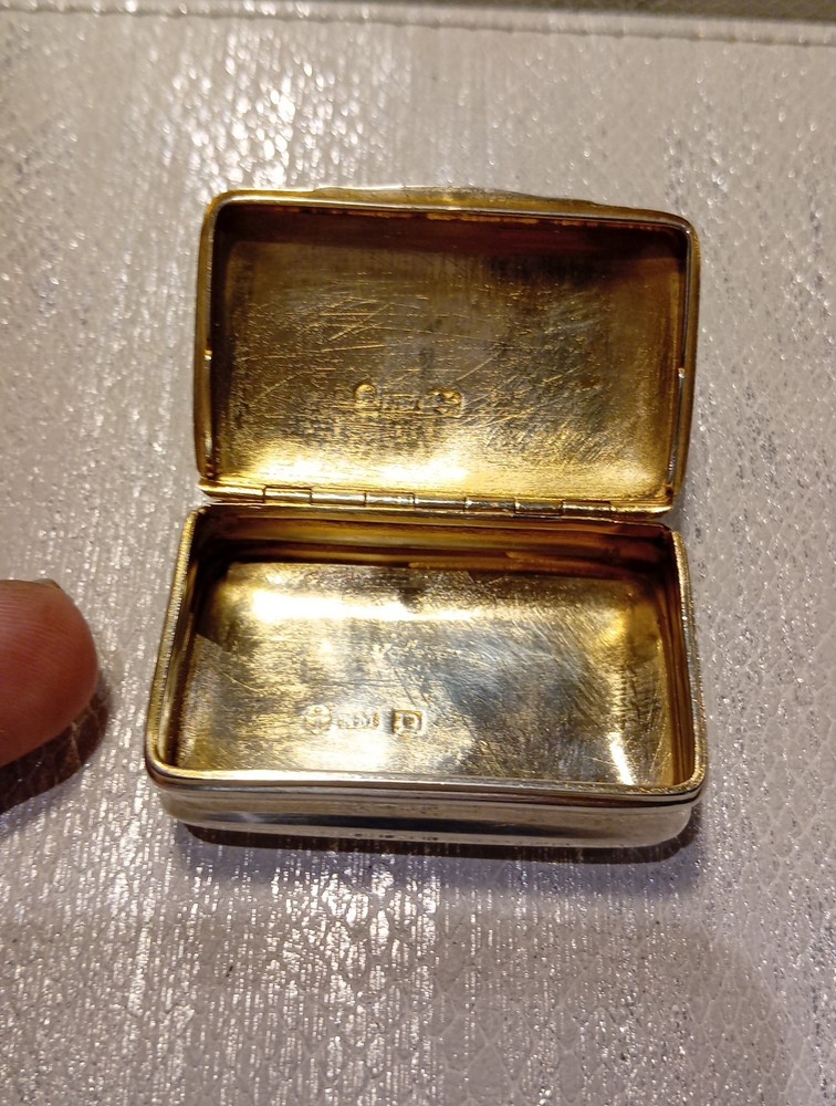Solid Silver Snuff Box, Nathaniel Mills,18th Century George III. Full Hallmarks.