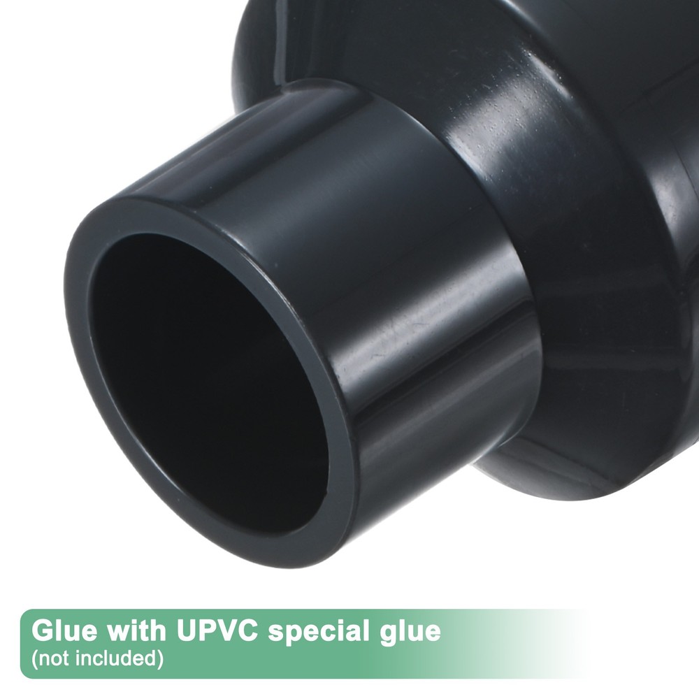 4-Pack UPVC Reducer Pipe Fitting, DN32*20 Reducing Coupling Connector, Grey