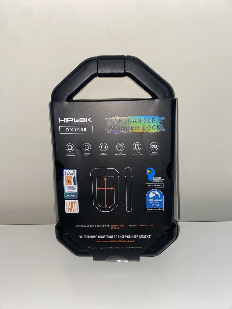HipLok DX1000 D-Lock - Black