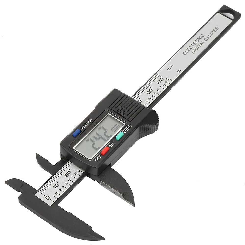 Practical 100 mm Plastic Electronic Digital Caliper with Large LCD Screen