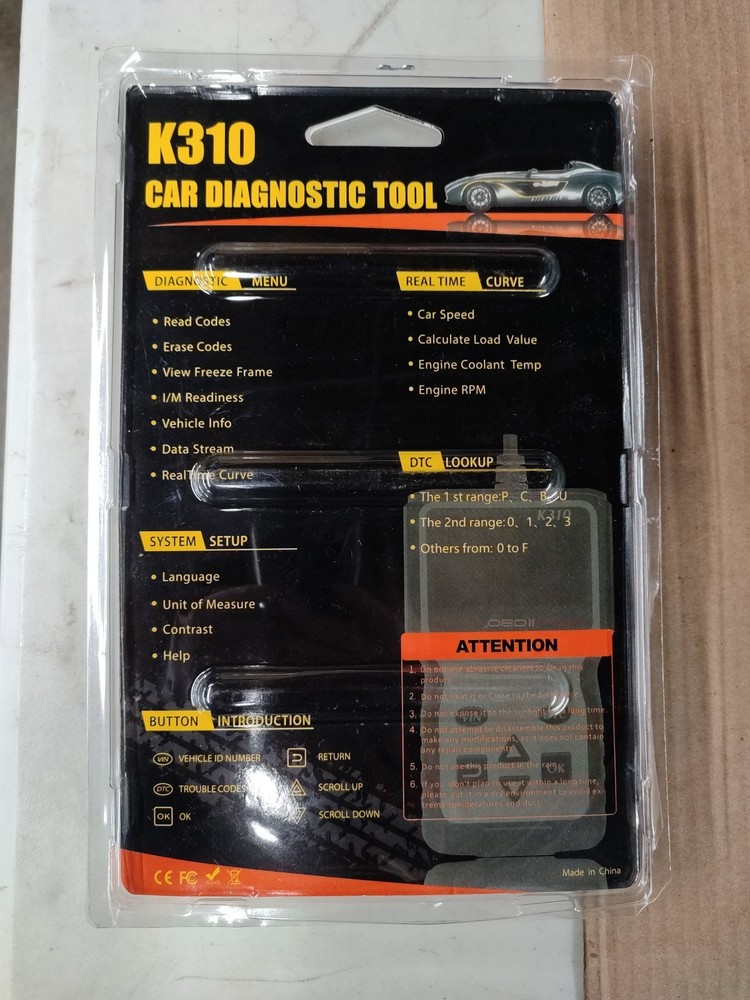 K310 Version Obd2 Scanner, Car Engine Fault Code Reader Diagnostic Scanning Tool