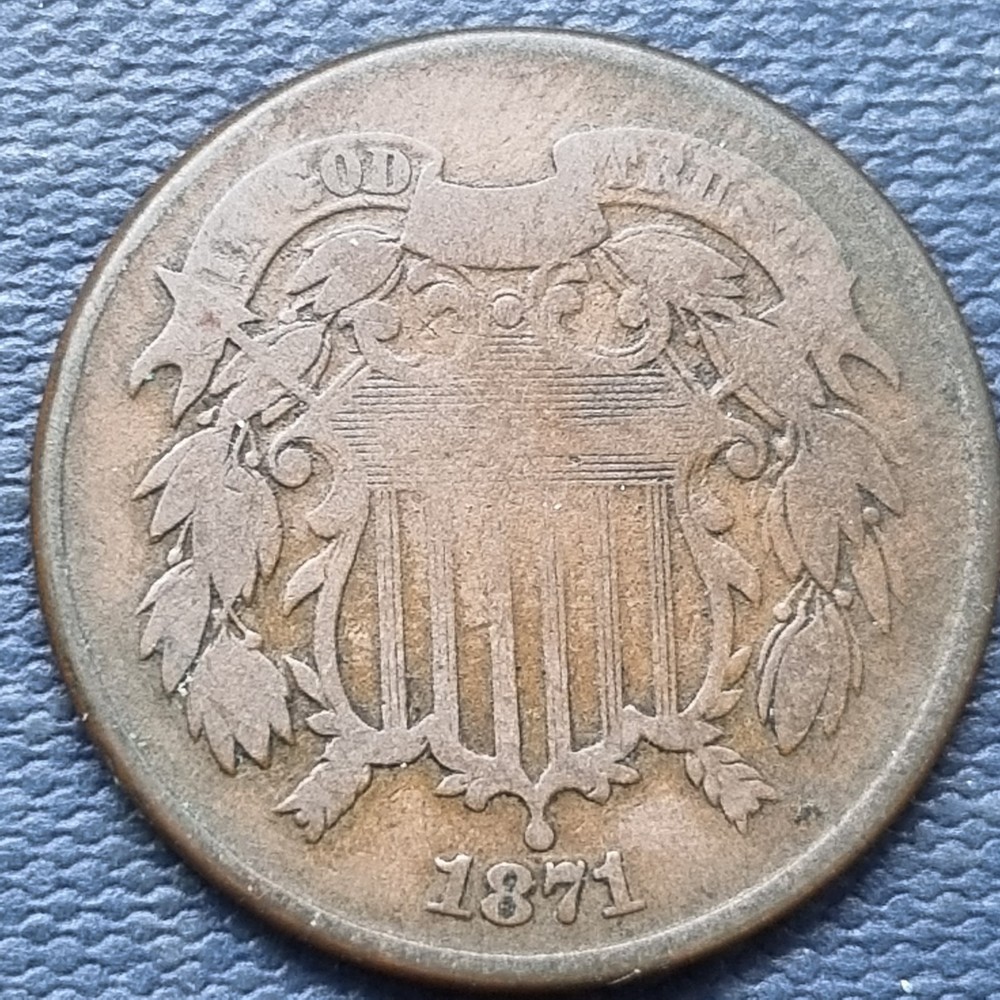 1871 Two Cent Piece 2c Better Grade #97978