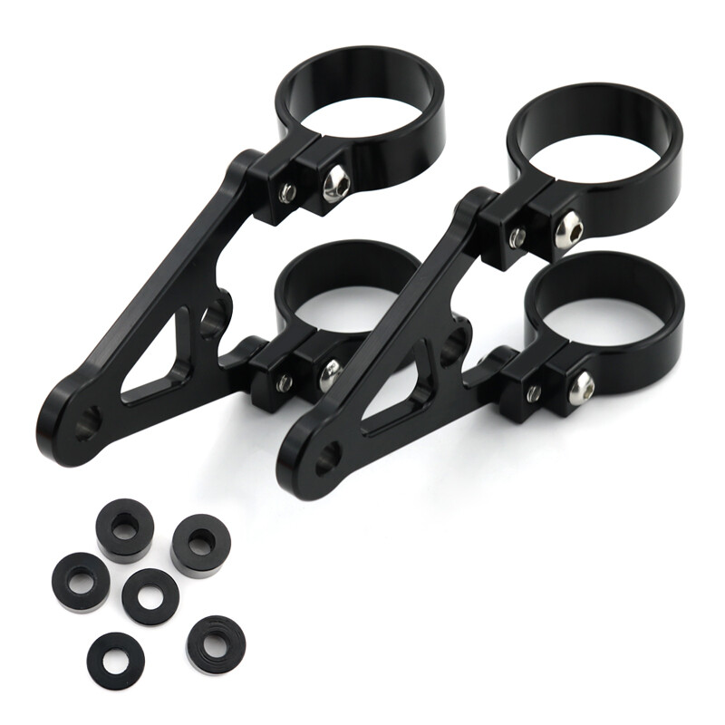 Fit For 53mm Motorcycle Front Fork Tubes LED Headlight Front Fork Holder Brack