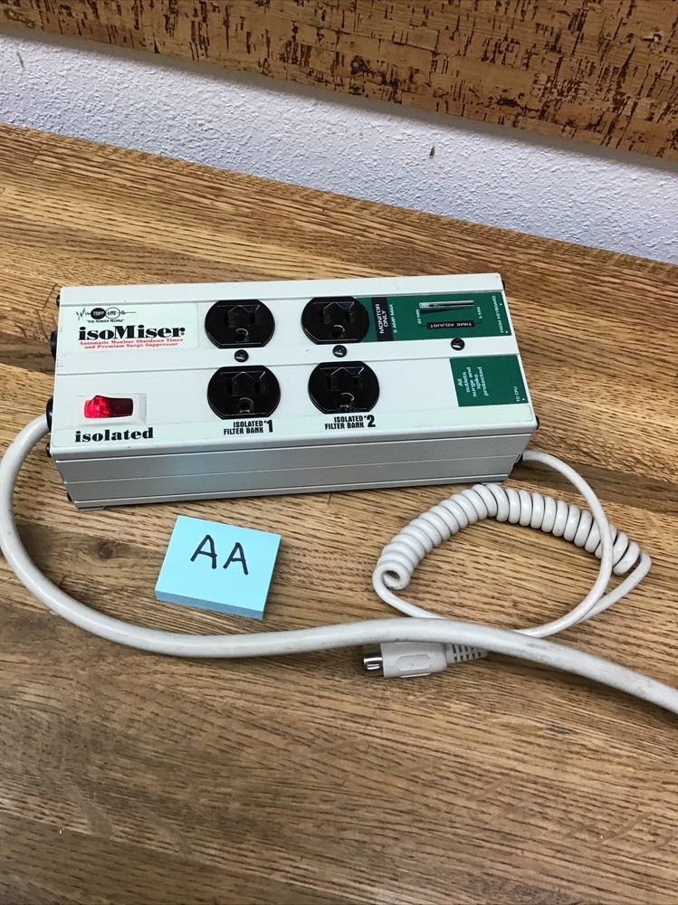 Tripp Lite Isomiser 4 outlet power strip used with timer connect computer
