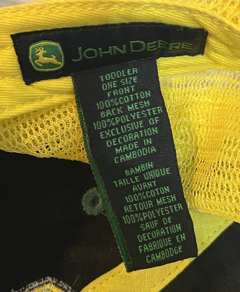 John Deere Toddler Boys Adjustable Baseball Cap One Size