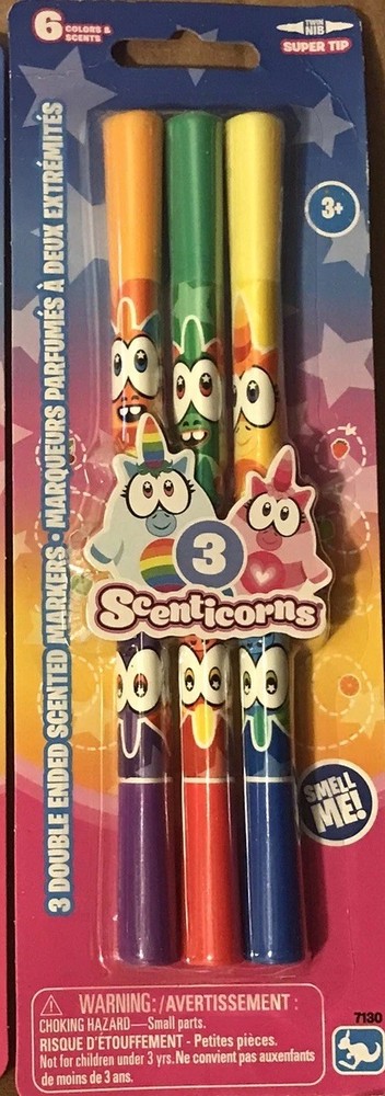 Scentos Assorted Colors and Scents 3 Double Ended Markers