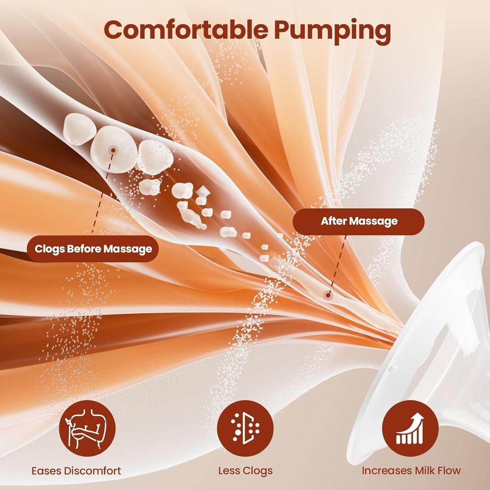 Portable Breastfeeding Pump with Adjustable Suction and Rechargeable Battery
