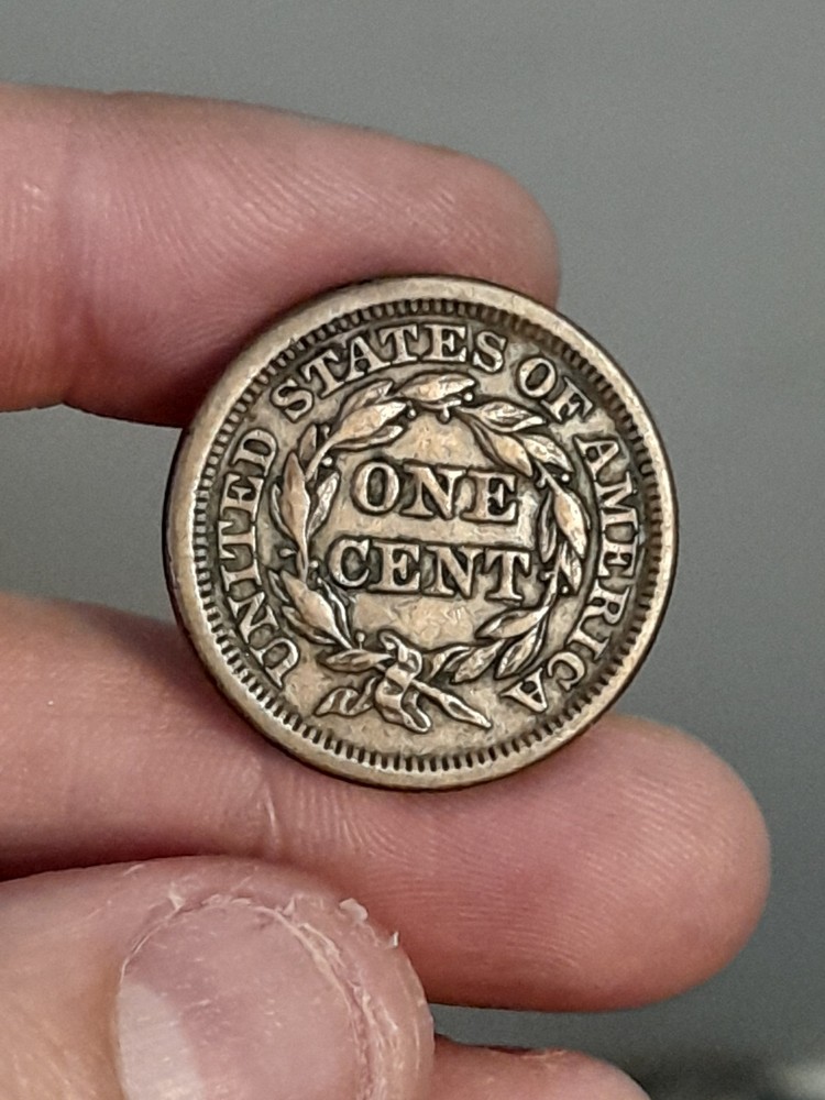 1847 Braided Hair Large Cent VF #1