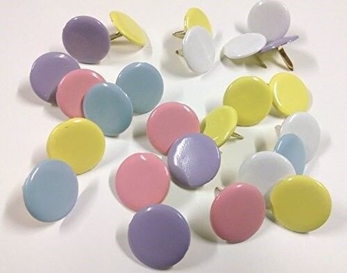 Jumbo Round Brads Bulk 25pc - Pastel Assorted | Scrapbooking