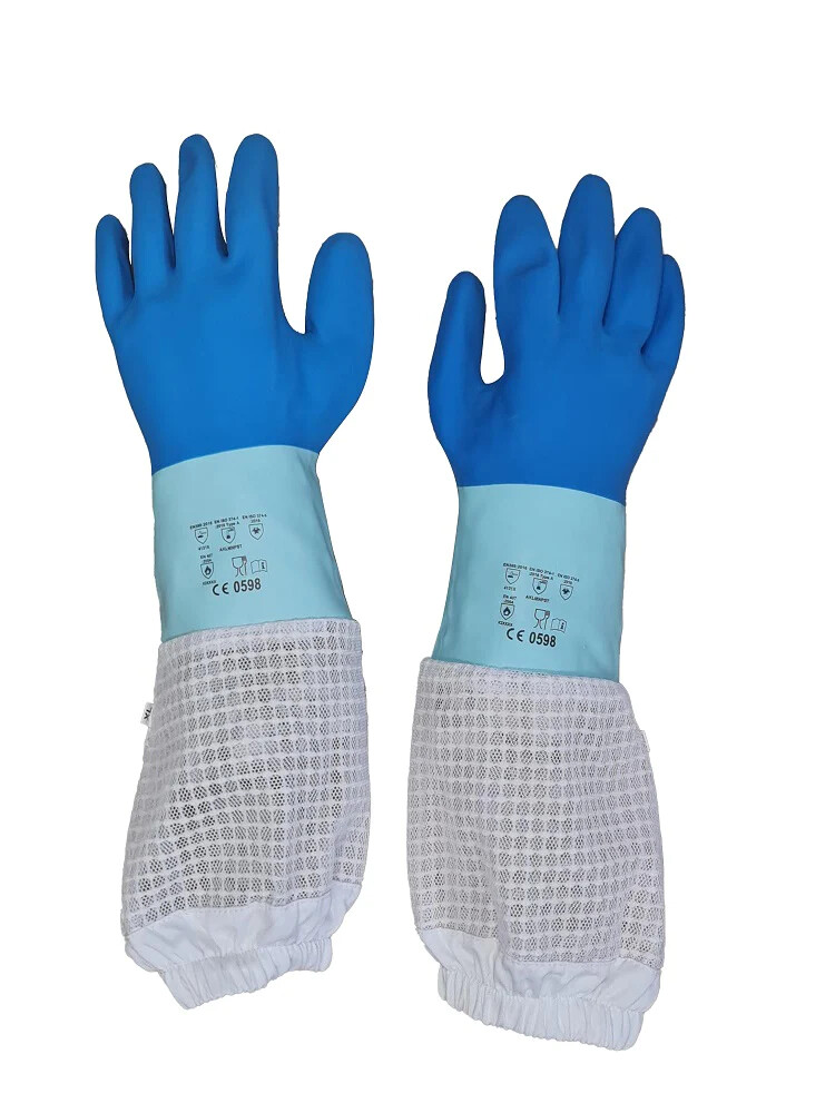 OZ ARMOUR Rubber Gloves with Three-Layer Mesh Ventilation