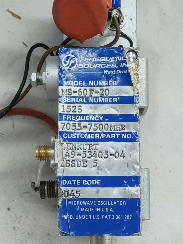 Frequency Sources Inc MODEL - MS-60F-20 FREQUENCY 7055-7500 MHz