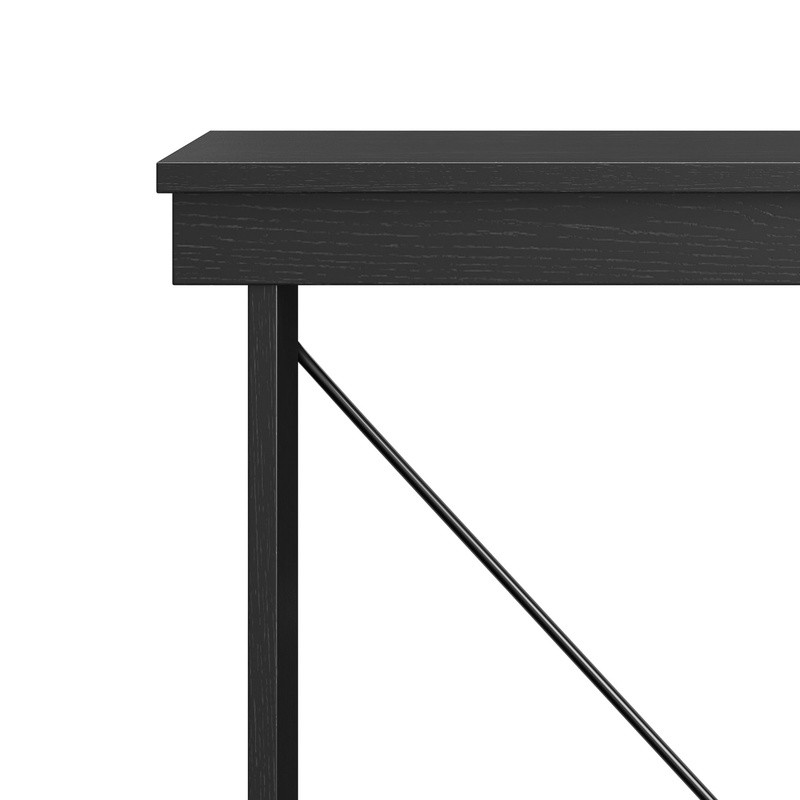 Compact Computer Desk W/ Side Shelves Tool-Free Assembly Storage Solution Home