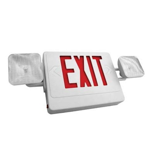 TCP 207232 Red LED Emergency Exit Combination Sign, 2 Pack