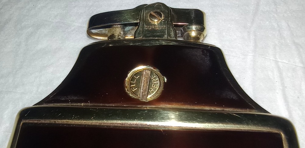 Vintage Rare Ronson Dureum Mastercase Lighter/Cigarette Case - US Flag - Working