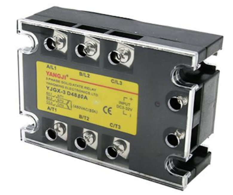 Three-phase DC control AC solid state relay series YJGX-3D48120A 480VAC 120A