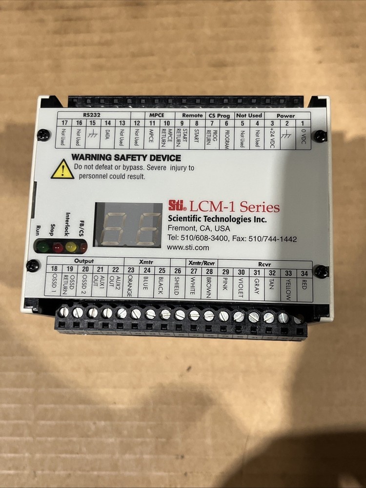 🔥STI LCM-1 Series 70116-1000 Light Curtain Controller 24V, New Free Ship🇺🇸