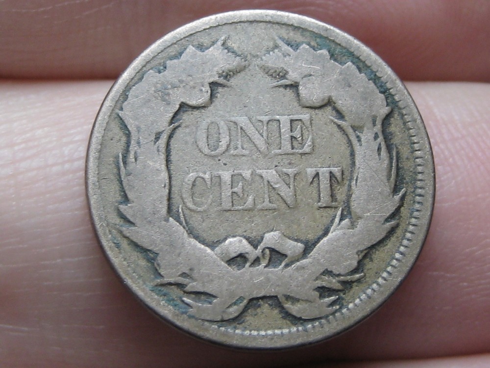 1857 Flying Eagle Penny One Cent- About Good Details