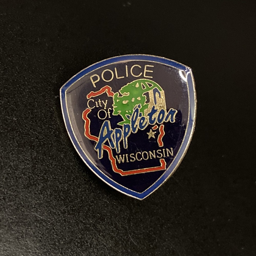 Appleton Wisconsin Police Shield Hat Lapel Pin