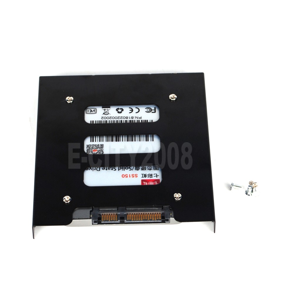 2pcs 2.5 to 3.5 Inch HDD SSD Mounting Kit Adapter Bracket SATA Data Power Cable