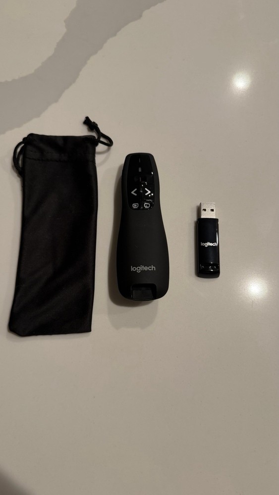 Logitech R400 Black Wireless Presenter Presentation Pointer Remote Control New