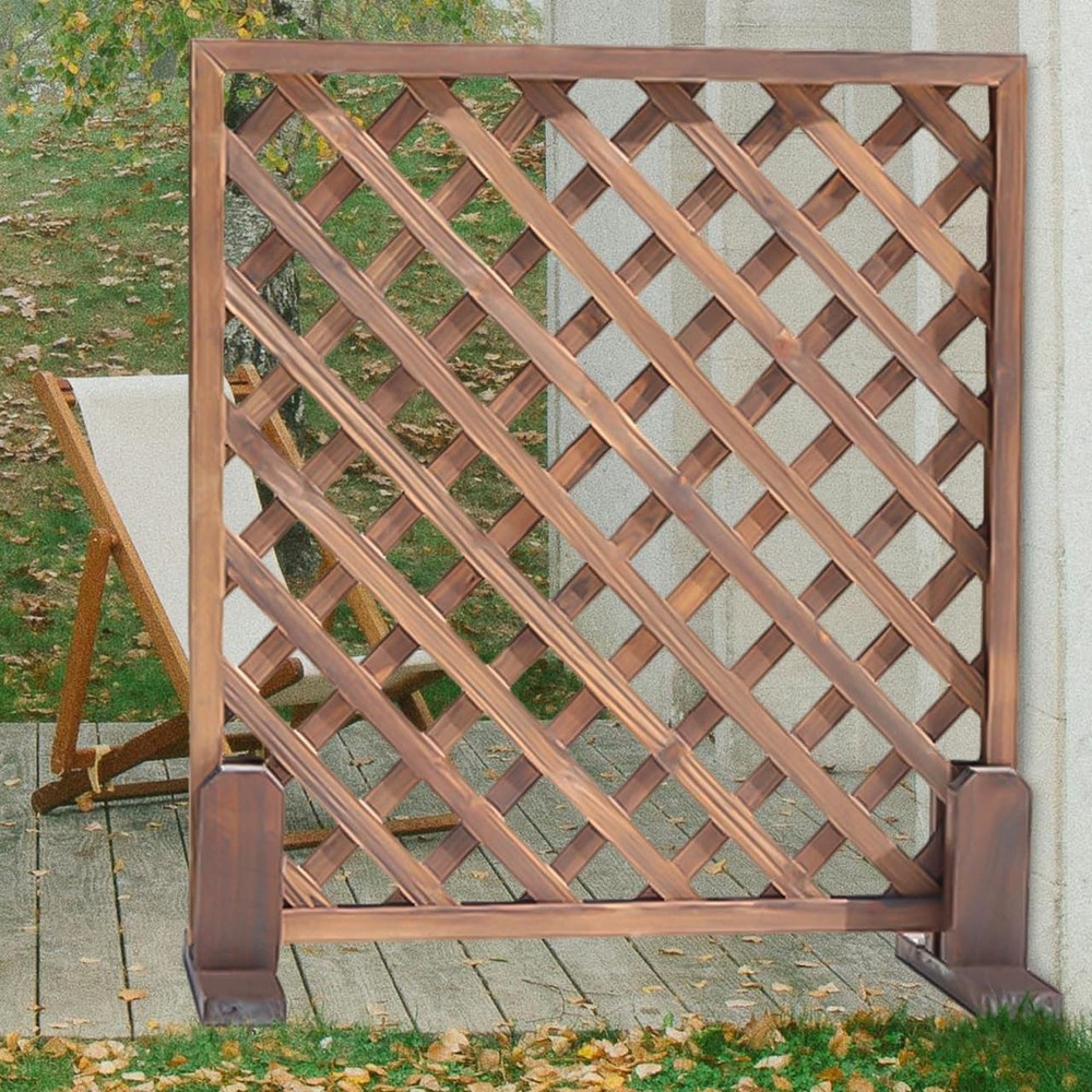 Solid Wood Screen Base for Room Divider Panel Wooden Partition Stand Support ...