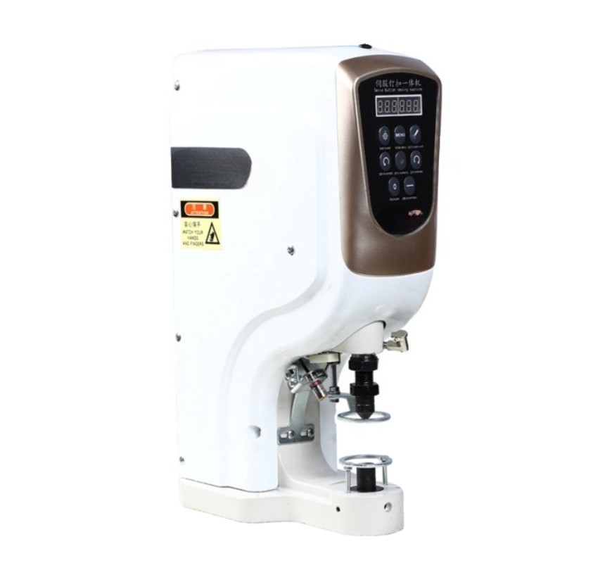 FullyAutomatic Rivet Button Punching Machine with Servo-Driven Button Attachment