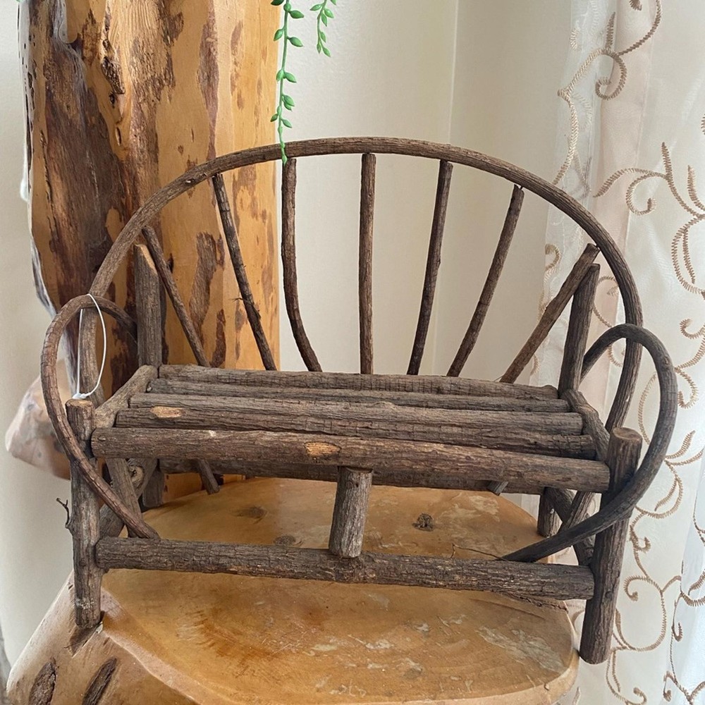 Antique Rustic Wooden Bench