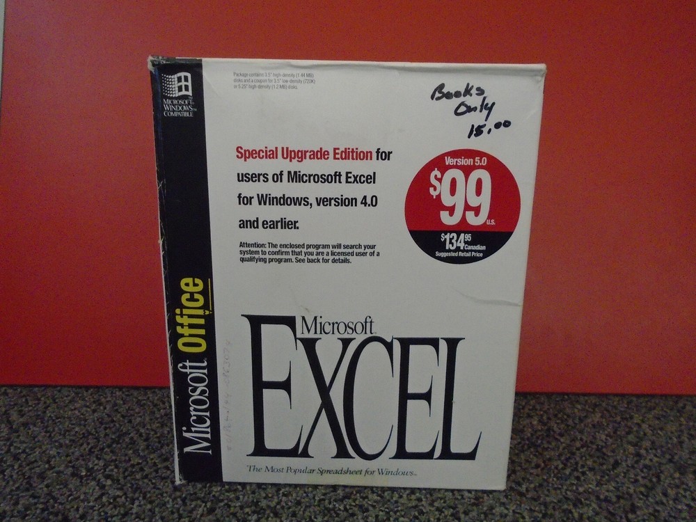 Vintage microsoft Excel Microsoft Office (Books and box only)
