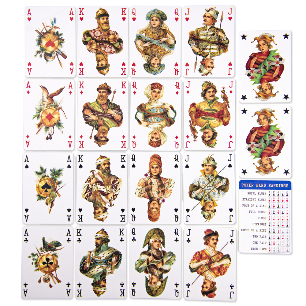 Da Brigh Russian Style Playing Cards Deck (Red)
