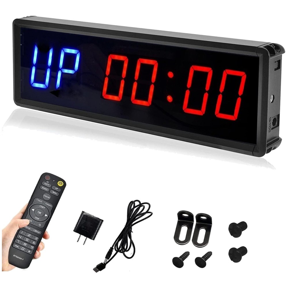 1.5" LED Gym Interval Timer Remote Control Stopwatch
