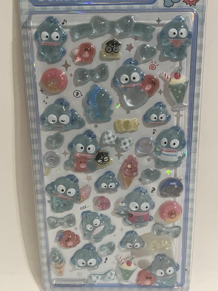 Sanrio BonBon Drop Hangyodon 3D Bubble Stickers
