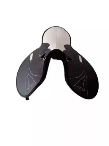 Black /White Synthetic Race Exercise Saddle Light Weight Racing Saddle.
