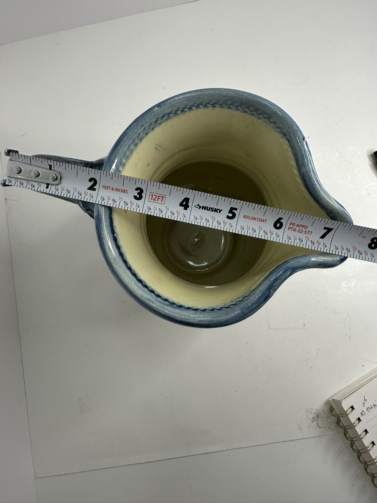 Art Studio Red Pottery Pitcher Signed By Artist