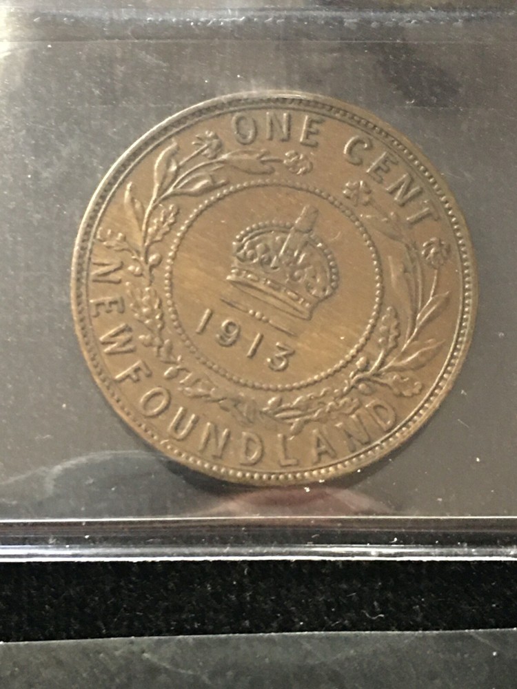 1913 ICCS Graded Newfoundland, Large ¢1 Cent, **MS-60**