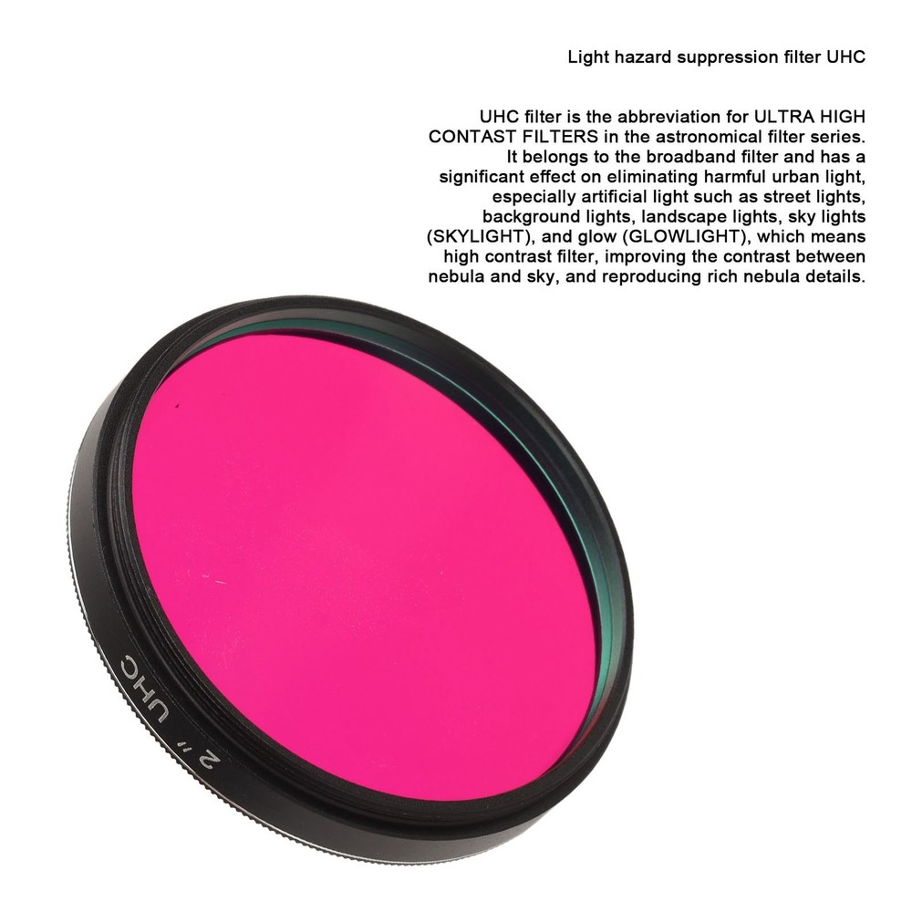 2 Inch UHC Filter Light Pollution Reduction For Telescopes