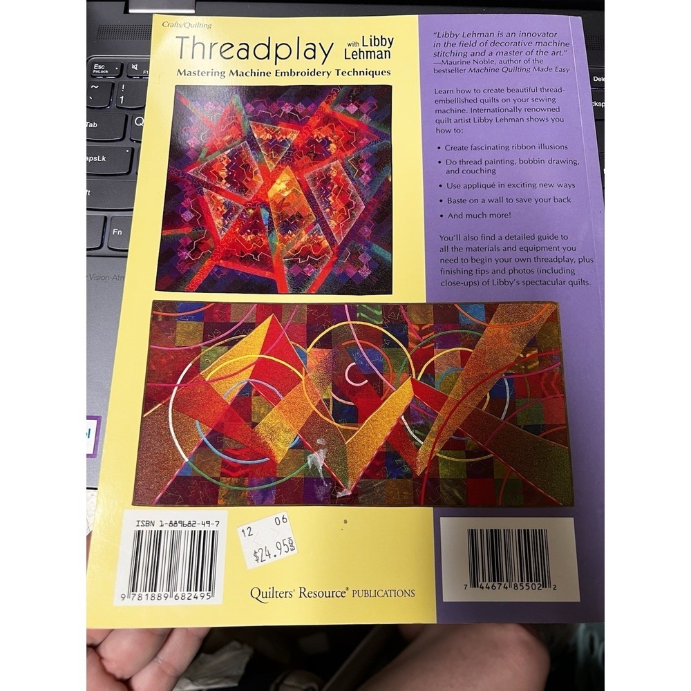 Threadplay with Libby Lehman Mastering Machine Embroidery Techniques Book