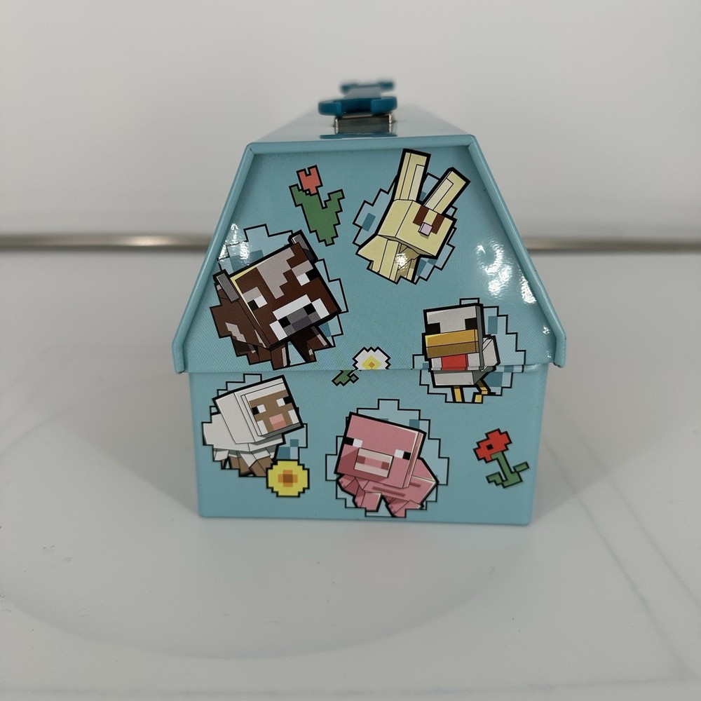 Minecraft Spring Has Spawned Tin Lunch Box Carry Case Metal Storage Kids