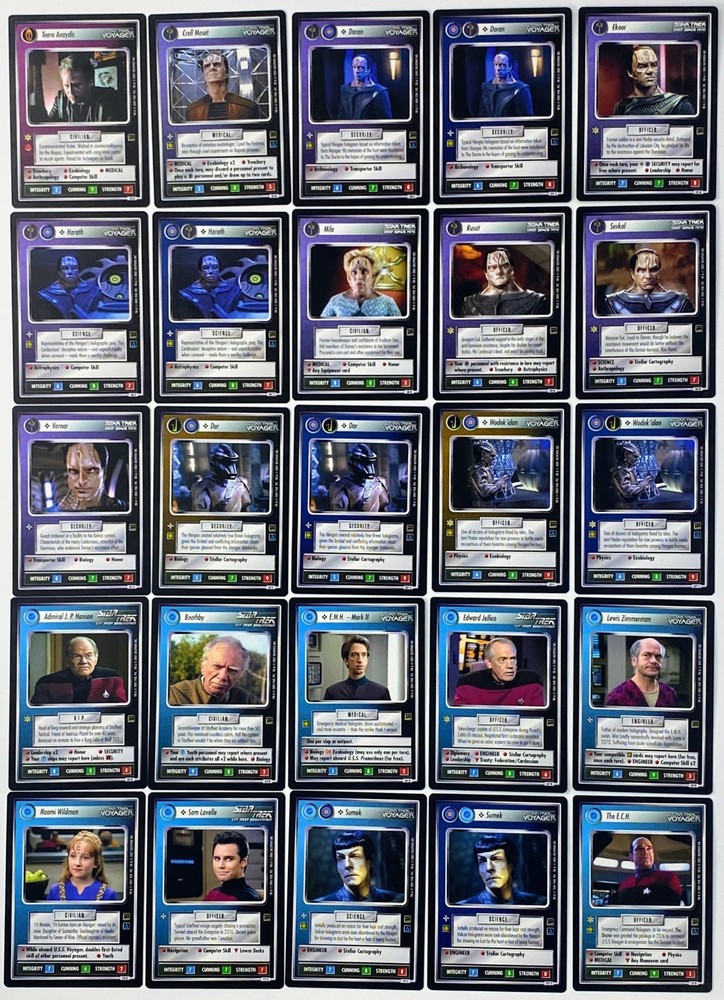 Decipher Star Trek CCG 1st Ed.: Holodeck Adventures 129/141 Near-Complete Set B